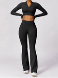Flare & Fit 3-delige set – top, high-waist legging en jasje – SCOSCOLLECTION